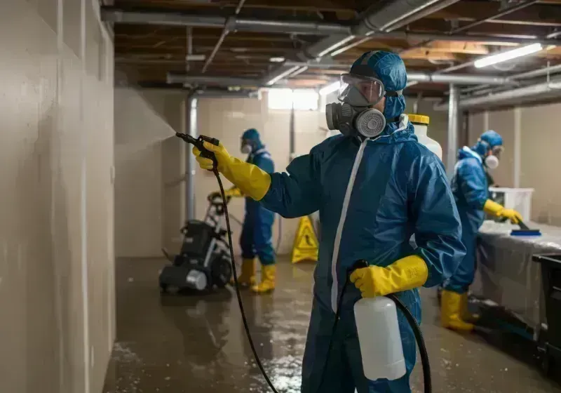 Basement Sanitization and Antimicrobial Treatment process in Carrollton, IL